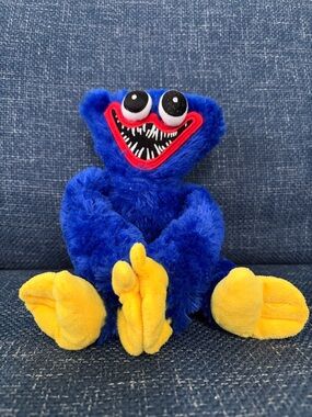 Poppy Playtime 14 in Huggy Wuggy Blue Plush Stuffed Toy Monster Horror Scary